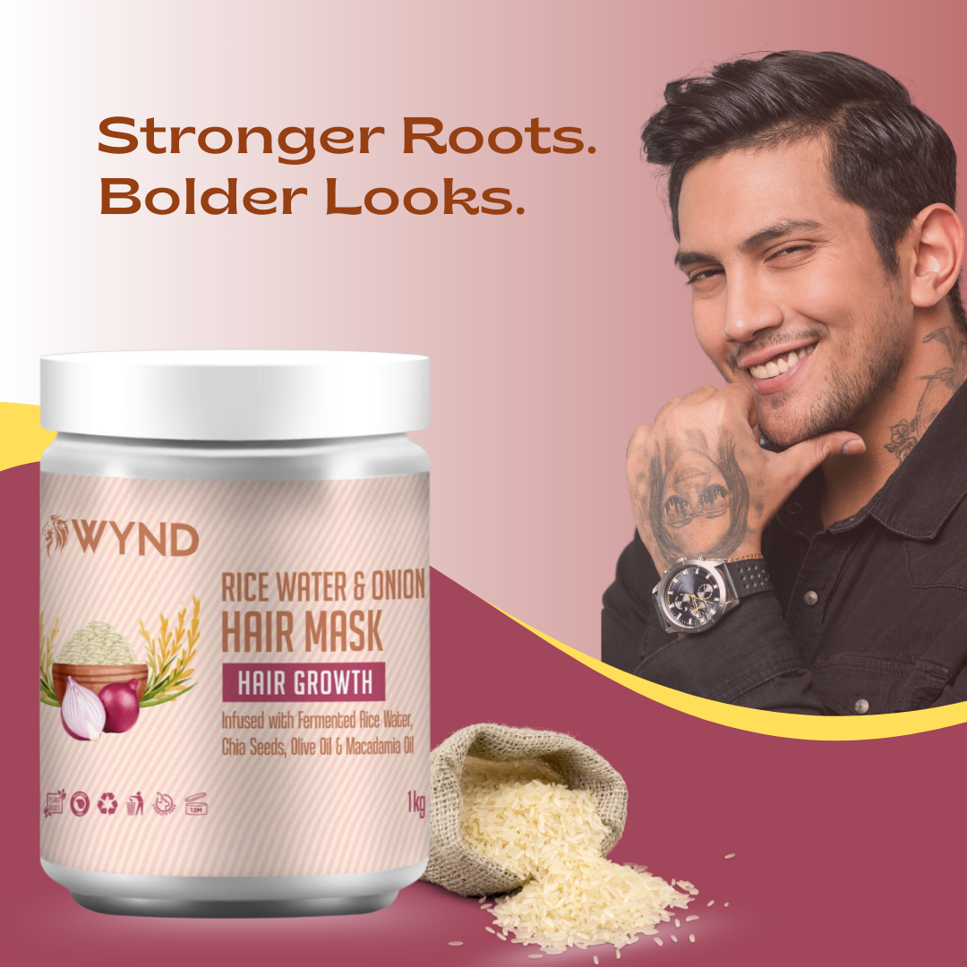 Rice Water and Onion Hair Mask