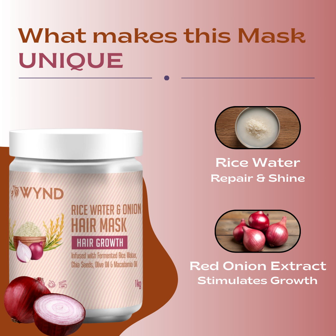 Rice Water and Onion Hair Mask