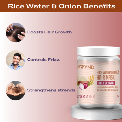 Rice Water and Onion Hair Mask